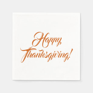 Serviette En Papier Bon thanksgiving orange épice texte du script pers