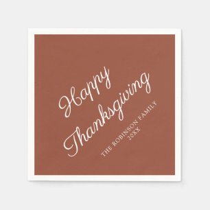 Serviette En Papier Bon thanksgiving Terracotta