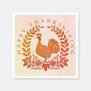 Serviette En Papier Bon thanksgiving Turquie serviettes