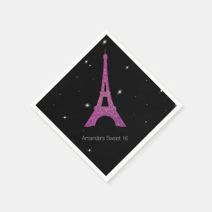 Serviette En Papier Bonbon chic à thème de Paris 16 serviettes