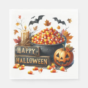 Serviette En Papier Bonbon Corn Halloween papier Napkin