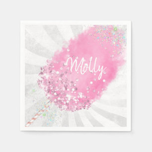 Serviette En Papier Bonbons de coton parties scintillant mignonne cein