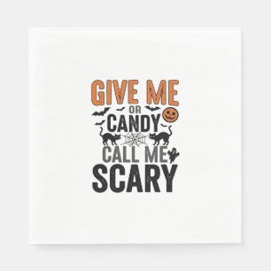 Serviette En Papier Bonbons d'Halloween ou Appelez-moi Épouvantable Gr