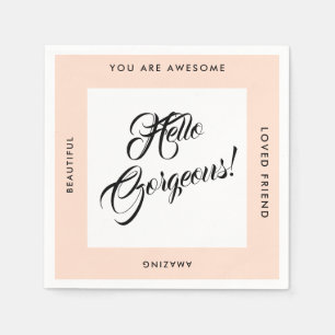 Serviette En Papier Bonjour Anniversaire Magnifique, Filles Night Sort