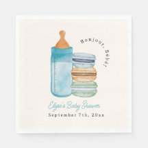 Bonjour Bébé Macarons Bleus et Garçon Lait Bain de