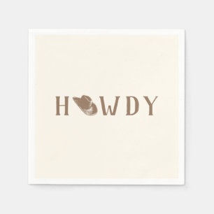 Serviette En Papier Bonjour Chapeau Mon Premier Rodéo Anniversaire Neu
