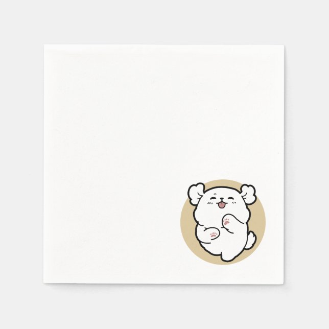 Serviette En Papier Bonjour de la Barked Side II (Devant)