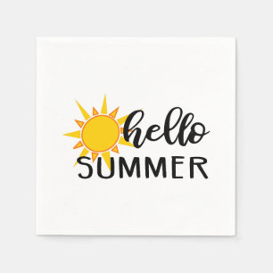 Serviette En Papier bonjour été