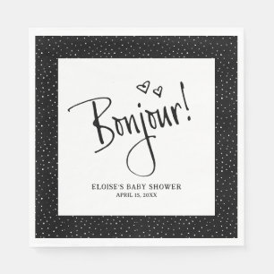 Serviette En Papier Bonjour ! Paris Doodle Croquis Serviettes personna