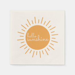 Serviette En Papier Bonjour soleil brillant mignon serviettes de douch