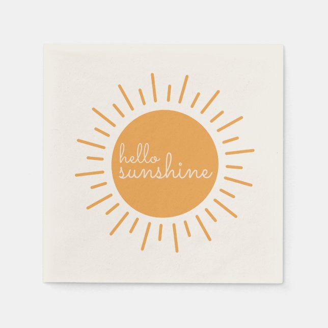 Serviette En Papier Bonjour soleil brillant mignon serviettes de douch (Devant)