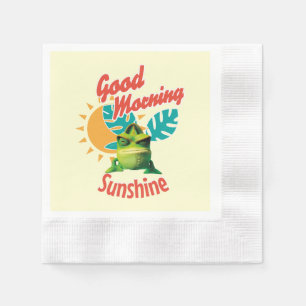 Serviette En Papier Bonjour Soleil Drôle Caméléon