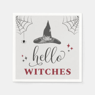 Serviette En Papier Bonjour Sorcières Halloween Texte Drôle Enterremen