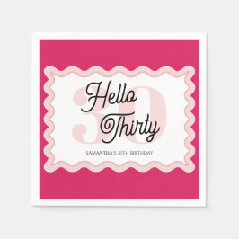 Serviette En Papier Bonjour Trente Curvy Super 30e anniversaire