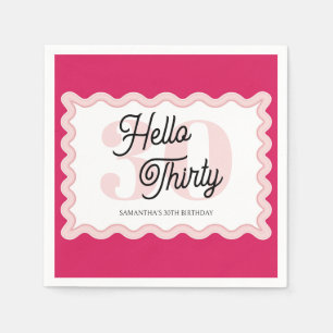 Serviette En Papier Bonjour Trente Curvy Super 30e anniversaire