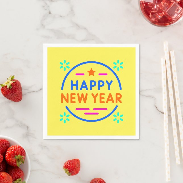 Serviette En Papier "Bonne année" (En situation)