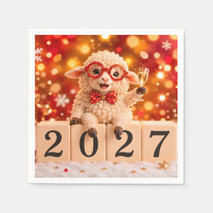 Serviette En Papier Bonne année 2027 Année de la Chèvre Mouton