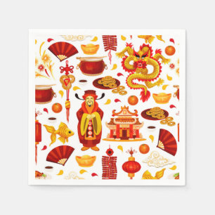 Serviette En Papier Bonne année chinoise