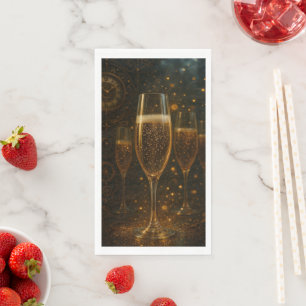 Serviette En Papier Bonne année glamour Steampunk Champagne 