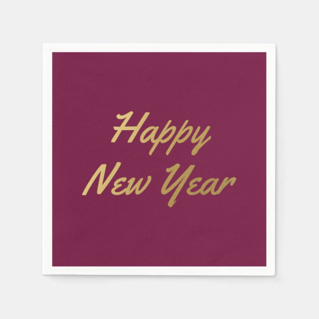 Serviette En Papier Bonne année - serviettes (Devant)