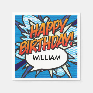 Serviette En Papier BONNE BONNE ANNIVERSAIRE Bubble de discours person