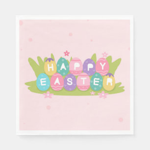Serviette En Papier Bonne carte OEufs au chocolat de Pâques