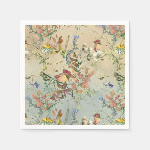 Serviette En Papier BONNE CHUTE Aquarelle Feuillage d'automne Botani