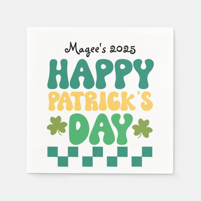 Serviette En Papier Bonne fête de la Saint Patrick (Devant)