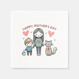 Serviette En Papier Bonne fête des mères