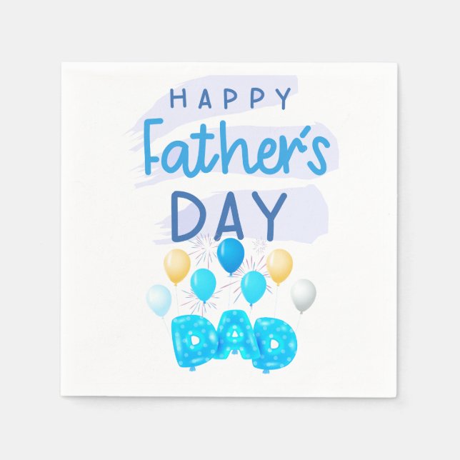 Serviette En Papier "Bonne fête des pères, papa : une fête de l’amour" (Devant)