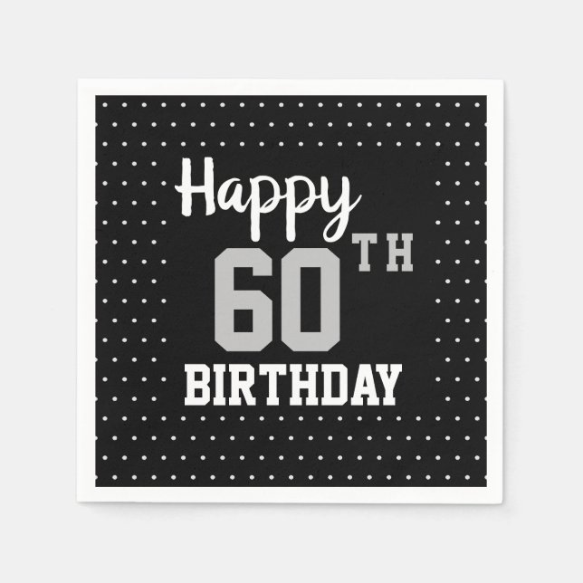 Serviette En Papier Bonne fête du 60e anniversaire (Devant)