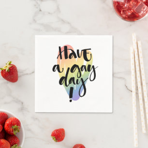 Serviette En Papier Bonne Journée Gay