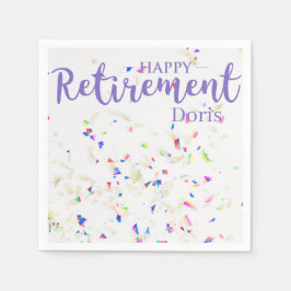Serviette En Papier Bonne retraite Confetti Papier Napkin