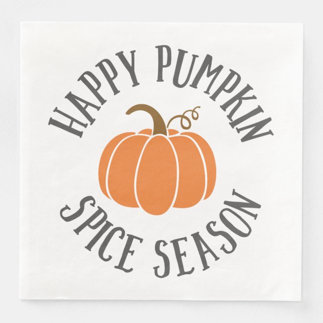 Serviette En Papier Bonne saison des épices Citrouilles (Devant)