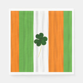 Serviette En Papier Bonne St. Patrick's Day Irlandais Drapeau Shamrock