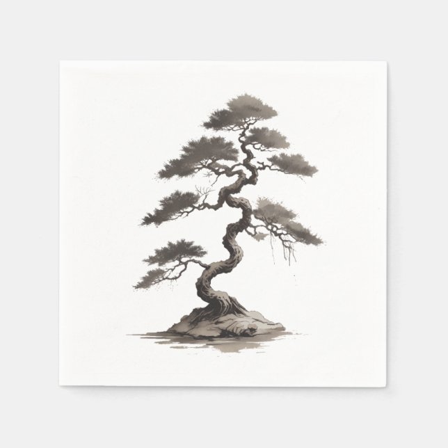 Serviette En Papier Bonsai (Devant)
