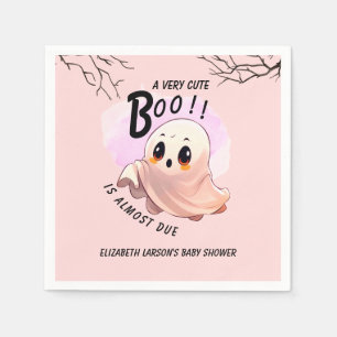 Serviette En Papier Boo Baby shower Halloween Pink thème mignonne fête