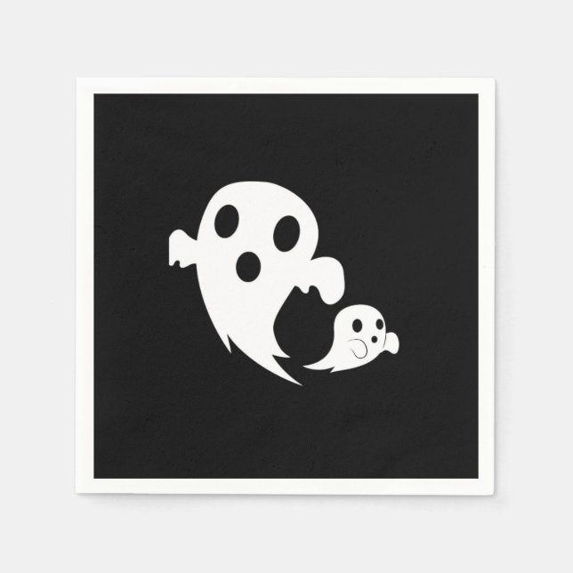 Serviette En Papier Boo blanc (Devant)