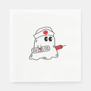 Serviette En Papier Boo Boo Crew Nurse Halloween Ghost Funny Surdimens