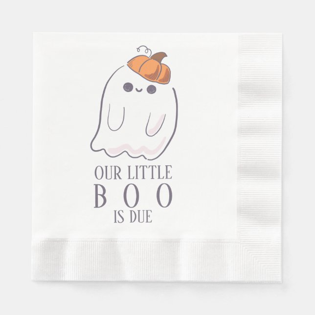 Serviette En Papier Boo est due coutume fantôme citrouille serviettes (Devant)