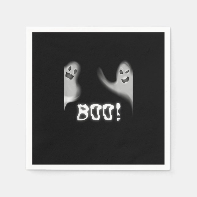 Serviette En Papier Boo ! Halloween effrayant cachant Funny Peekaboo (Devant)