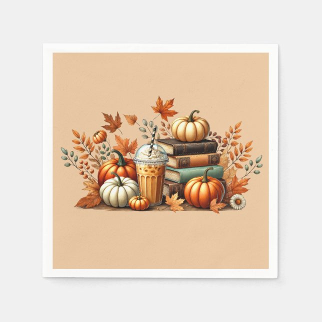 Serviette En Papier Bookish Fall (Devant)