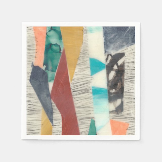 Serviette En Papier Bordure couleur II (Devant)