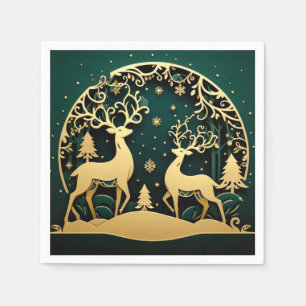 Serviette En Papier Bosquet du Cerf doré – Arche du flocon de neige