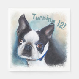Serviette En Papier Boston Terrier 12 ans