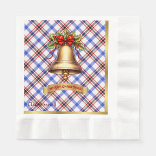 Serviette En Papier Boswell Tartan de Noël Personnalisé