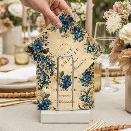 Serviette En Papier Botanical Blueberry Floral Baby Shower