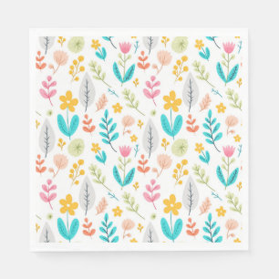 Serviette En Papier Botaniques florissantes