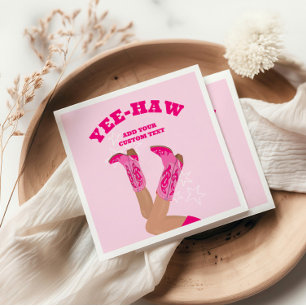 Serviette En Papier Bottes de Cowgirl Personnalisées sur Mesure