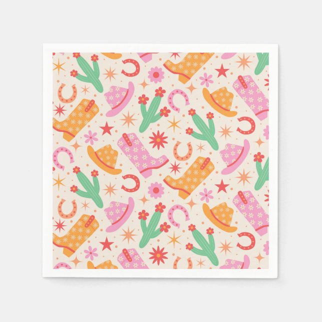 Serviette En Papier Bottes pour fille super et Motif Casquette avec Ca (Devant)